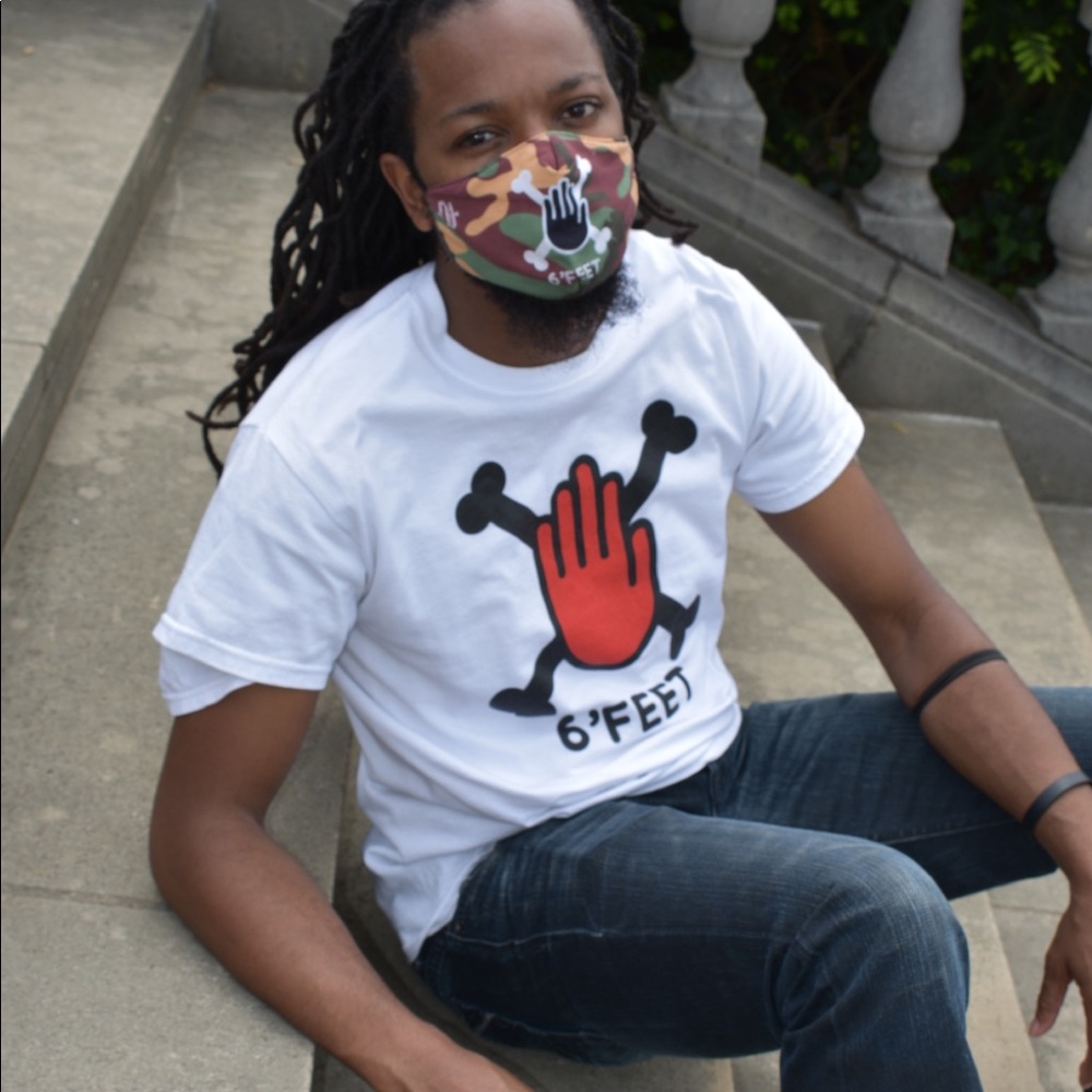 6’ FEET Hand And Cross Bones Tee Shirt